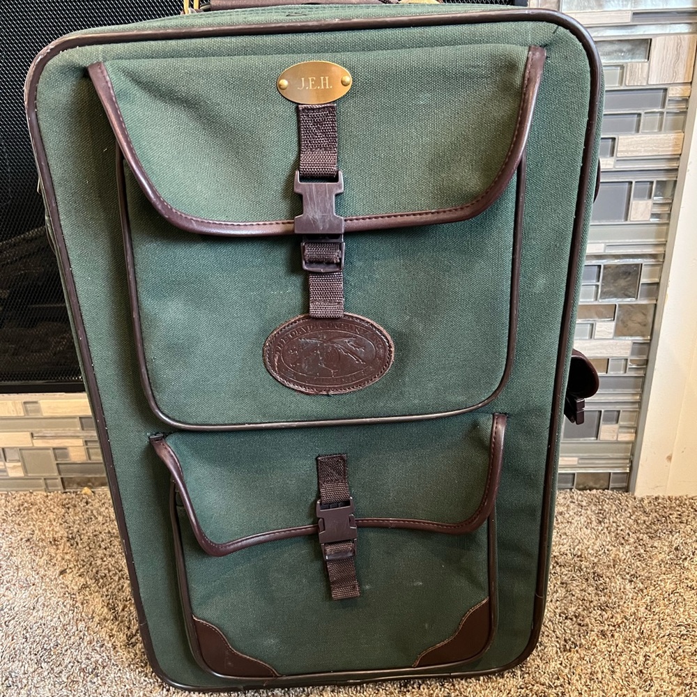 Orvis Canvas and Leather Suitcase